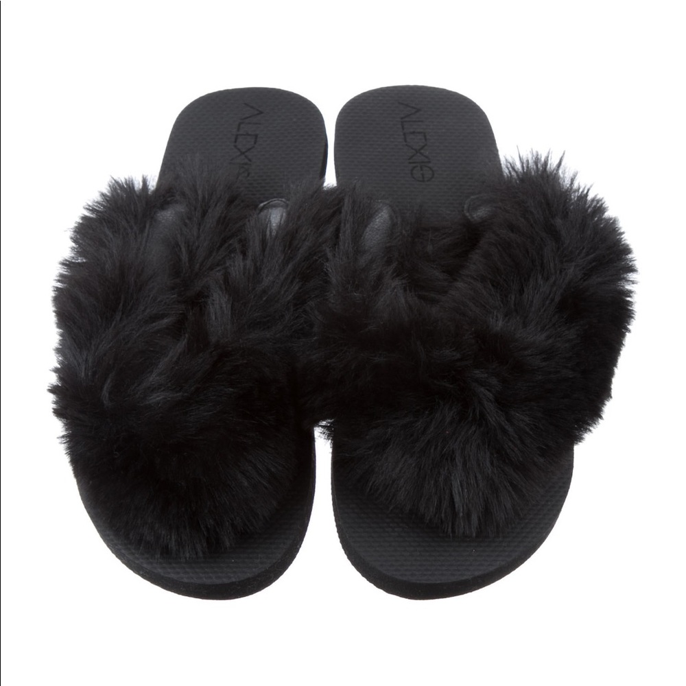 NWT Alexis Fur Thong Sandals Sz. 35/36 - Picture 2 of 7